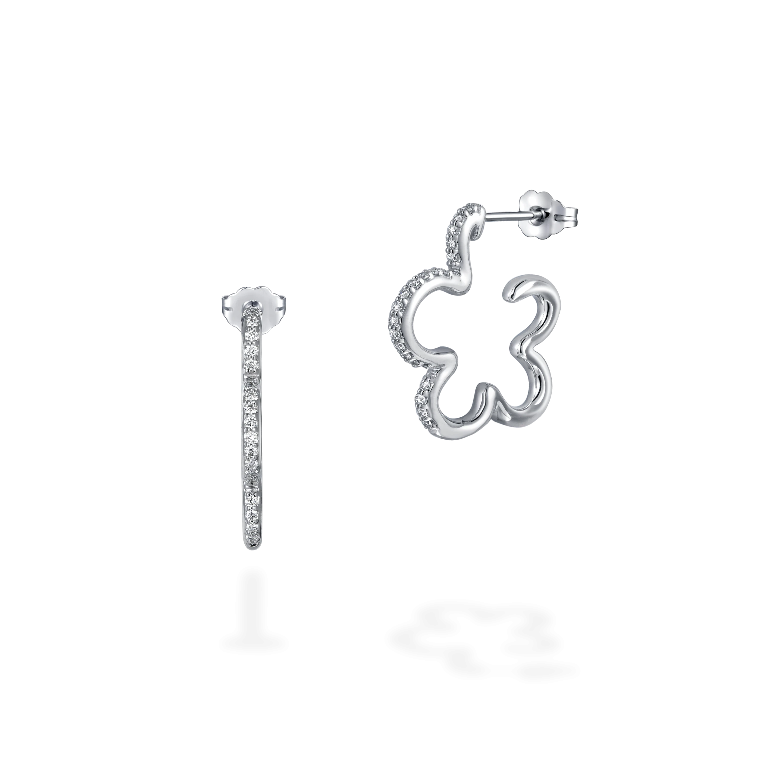 Flower diamond earrings